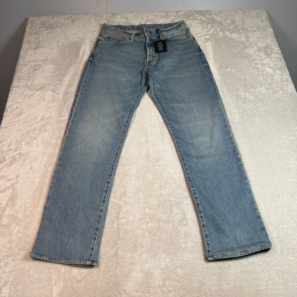NWT $148 Buck Mason Mens Ford Standard Jean Light Wash Indigo 30x30 Button Fly